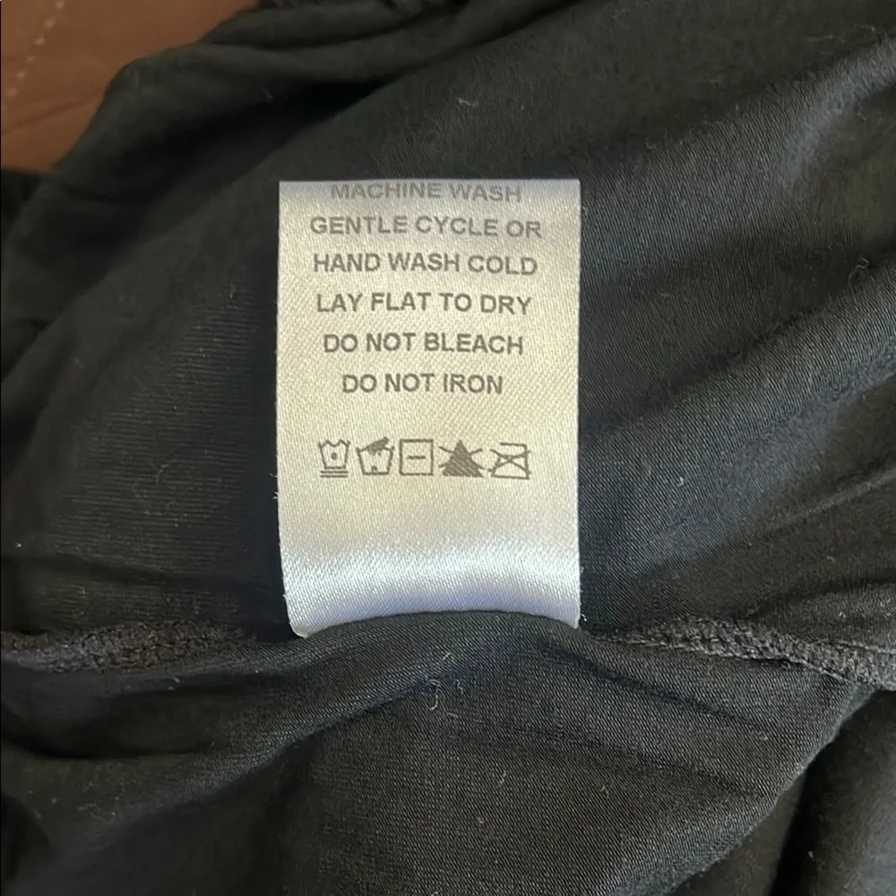 Black wide leg pant with skirt & Side Ties - Picture 12 of 12